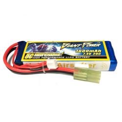 2s 7.4v 1600mAh 20c Airsoft Gun Lipo Battery