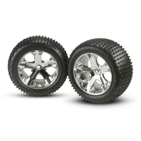 Traxxas Tires Pre-Glued All Star Chrome Wheels