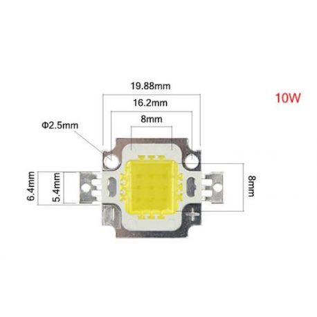 High Power White LED 12V 10W