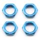 Fastrax 17MM X 1.0 Blue Serrated Wheel Nuts