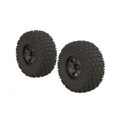 Arrma Dboots 'Fortress SC' Tire Set Glued (Gun Metal) 