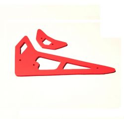 Trex250 Fusuno Neon RED Fiberglass Fins