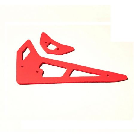 Trex250 Fusuno Neon RED Fiberglass Fins