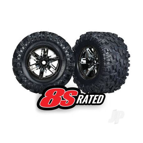 Traxxas X-Maxx Black Chrome Tyres & Wheels