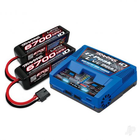 Traxxas 4S 6700mAh x2 + EZ-Peak Dual Live Combo