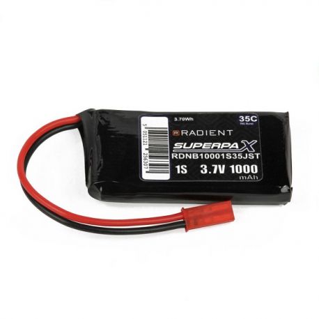 Radient LiPo Battery 1S 1000mAh 3.7V 35C JST