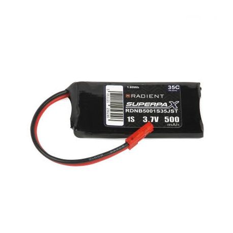 Radient LiPo Battery 1S 500mAh 3.7V 35C JST