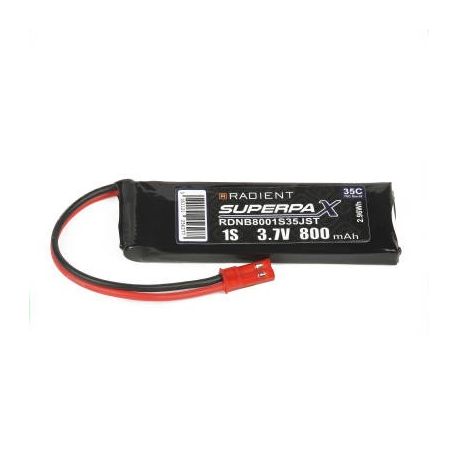 Radient LiPo Battery 1S 800mAh 3.7V 35C JST