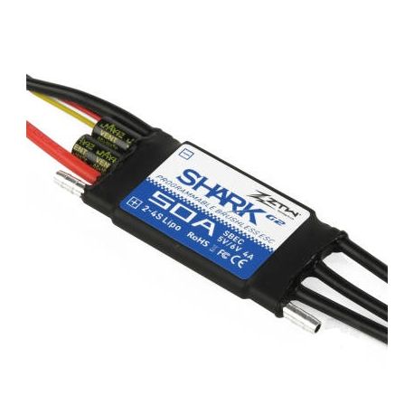 Shark 50A Water Cooled Boat ESC G2 2-4 Cells