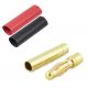 4.0mm Gold Bullet Connector Pairs Heat Shrink