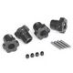 Traxxas  Wheel hubs, splined, 17mm (gray-anodised) (4)/ 4x5 GS (4), 3x14mm pin (4)