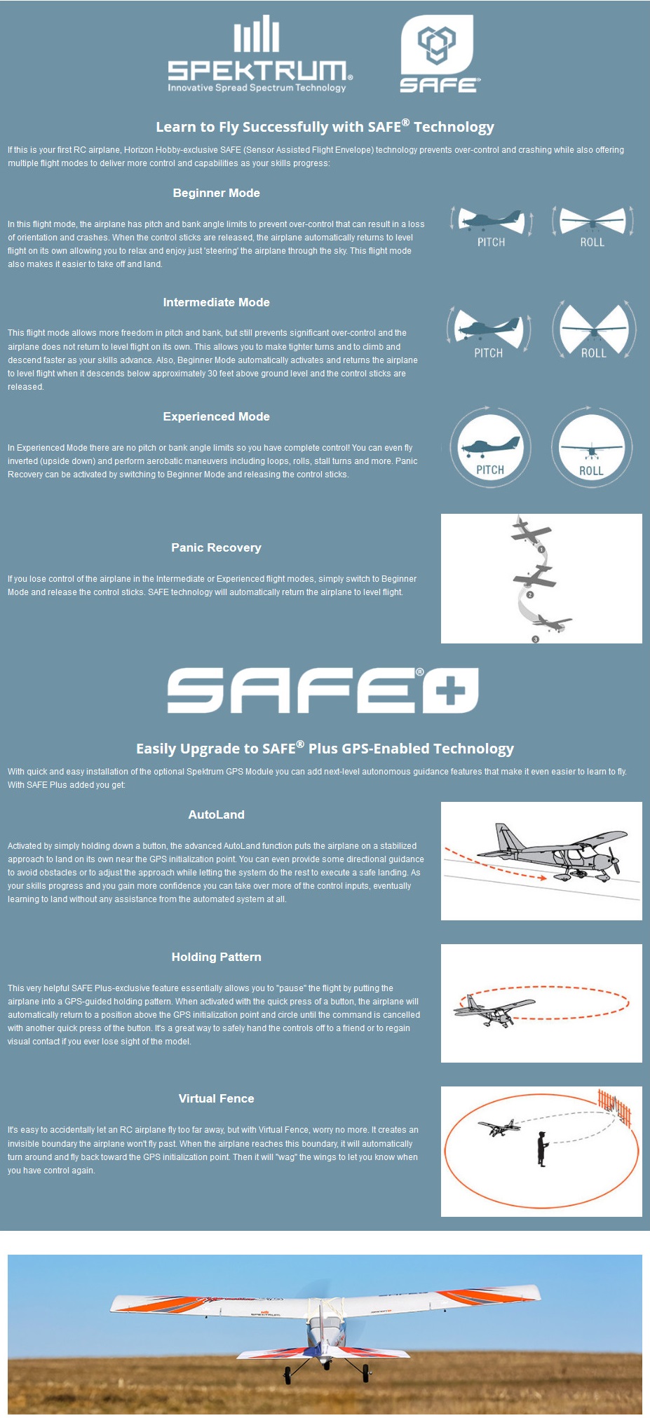 rc planes with safe plus